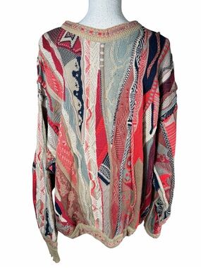 Vintage 90's Carlo Alberto Coogi Style Eclectic Grandpa Sweater